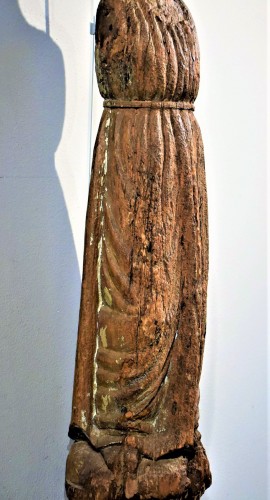 Moyen Âge - La Vierge - sculpture médiévale en bois, France début du XVe siècle